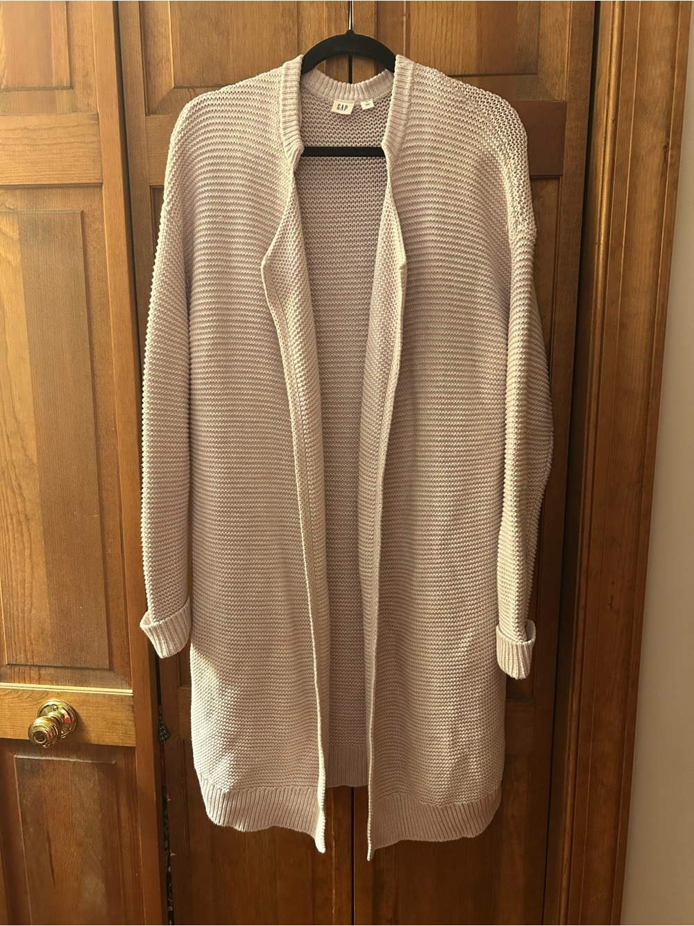 Gap Women’s S Oversized Slouchy Cotton Thick Heavy Light Pink Longline Cardigan